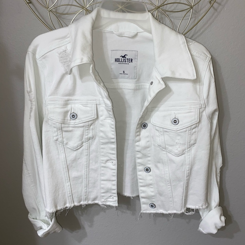 White Hollister Jean Jacket!